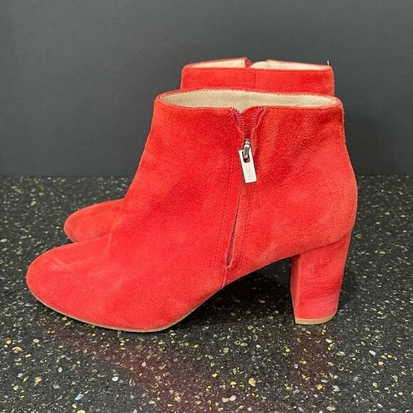 Loeffer Randall Greer Suede Ankle Boot | Rare Red - Picture 2 of 7